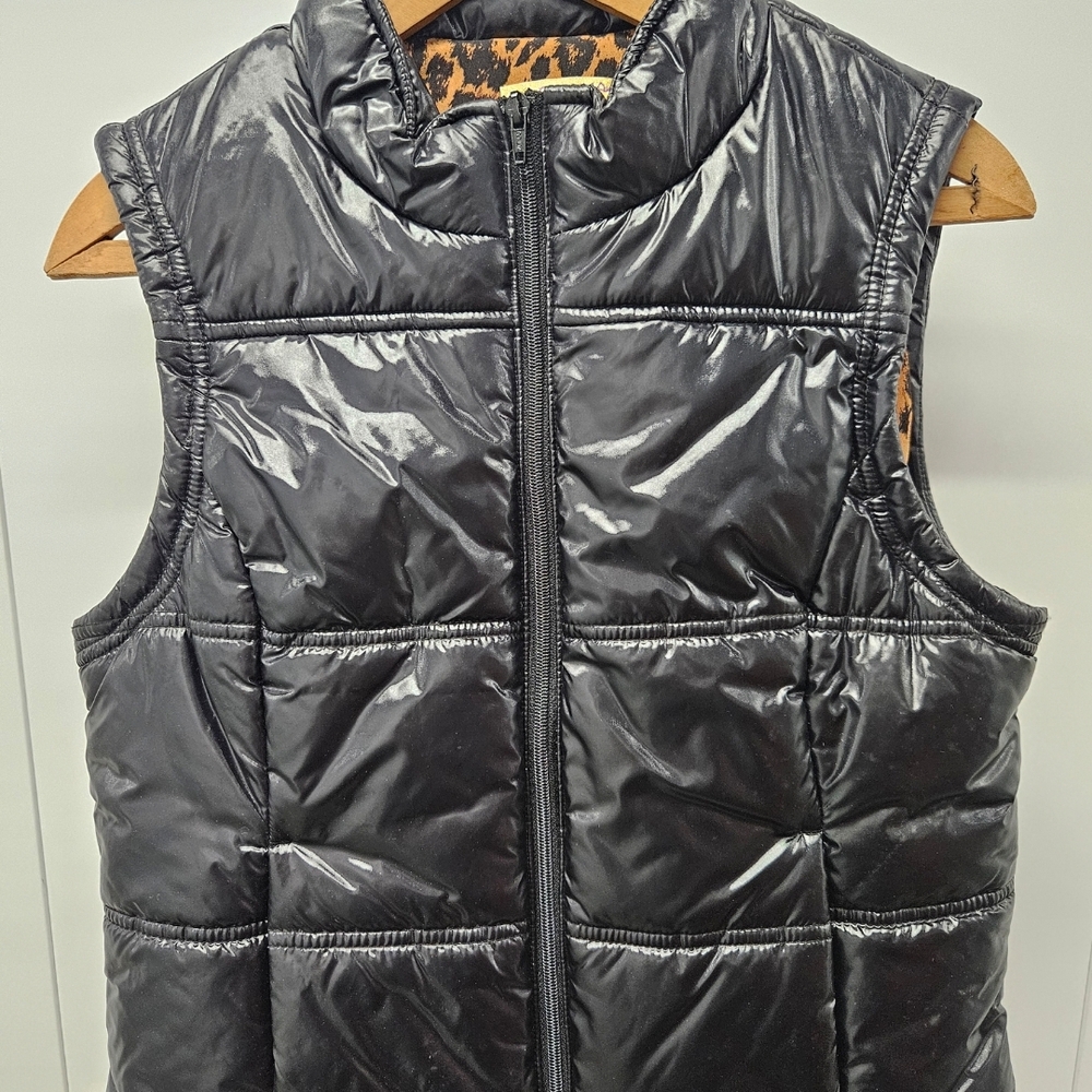 Princess Vera Wang Black Leopard Print Vest